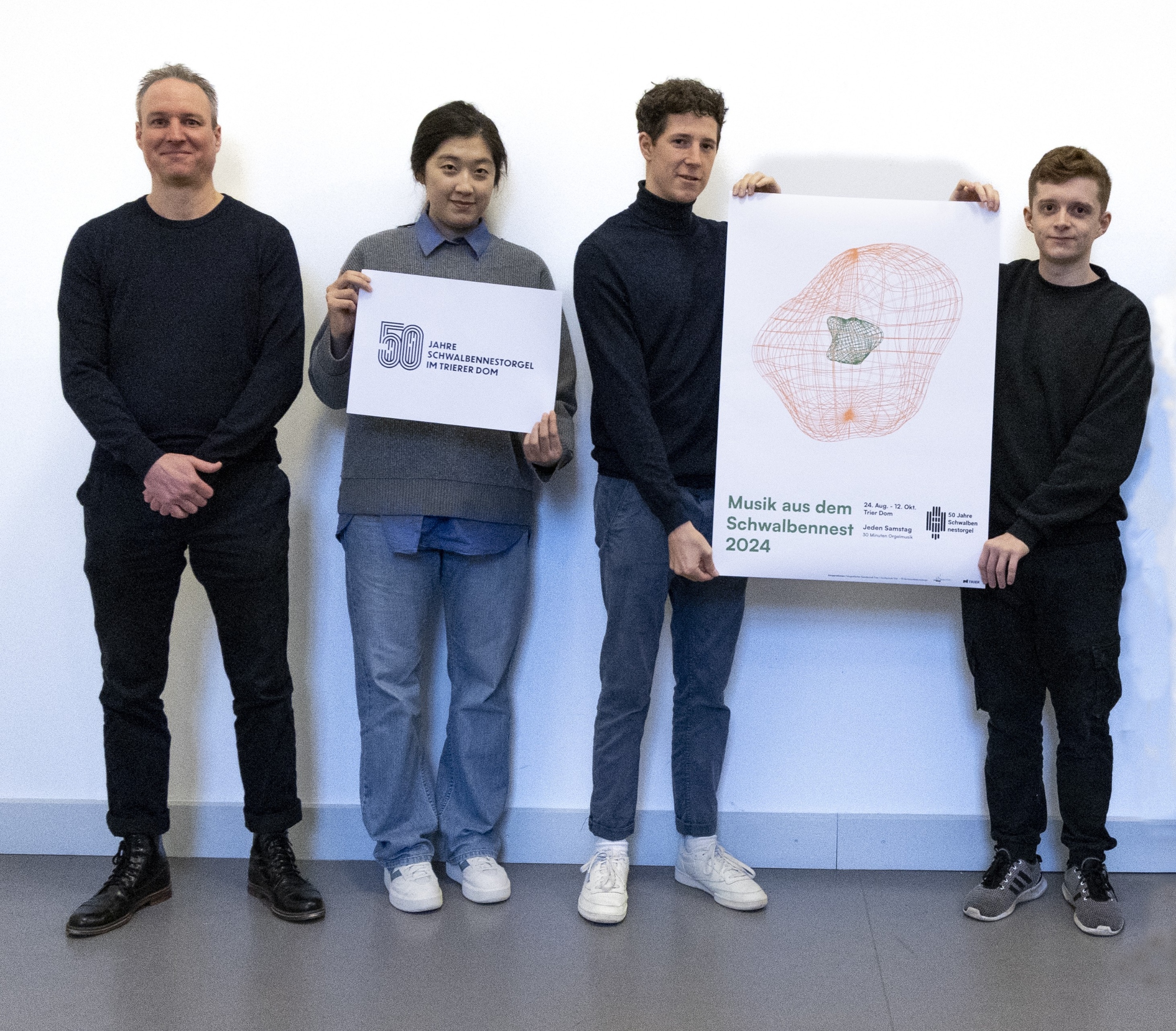 v.l.n.r. Prof. Dirk Wachowiak, Heeyun Choi, Nils Krämer, Nico Löwen